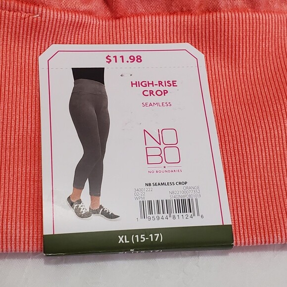 No Boundaries Juniors Crop High Rise Seamless Leggings XL (15-17) Boho FairyCore - Picture 8 of 9